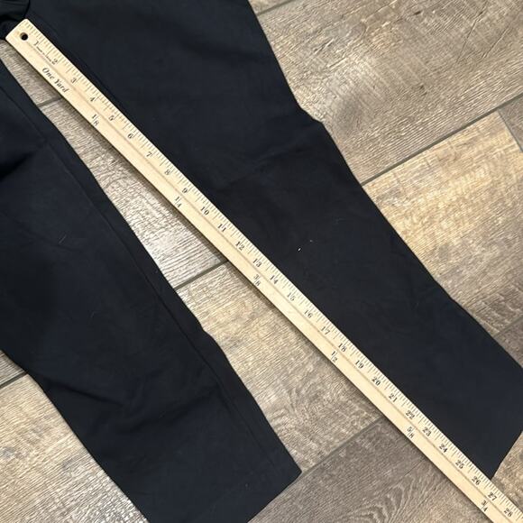 Ann Taylor Women's Mid Rise Faux Leather Side Strip Ankle Pant Black 6 - Picture 3 of 9